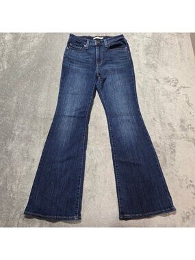 Levis Jeans Womens 29 Blue 726 Flare Stretch Denim Boho Hippie Preppy 32" Inseam